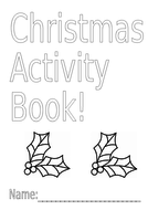 Christmas/Festive booklet with Maths, English & Colouring activities