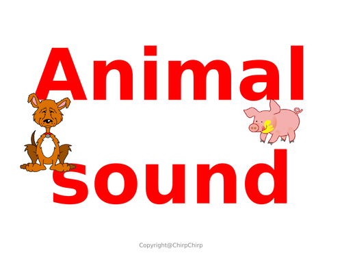 Flash card - Animals and their sounds | Teaching Resources