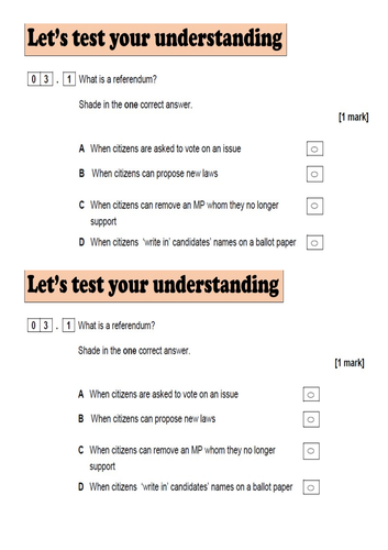 referendums-aqa gcse citizenship