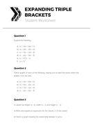 Expanding Triple Brackets -Complete Lesson | Teaching Resources