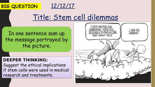 AQA new specification-Stem cell dilemmas-B2.4