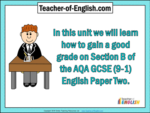 AQA 9-1 GCSE English Paper 2 Section B (PowerPoint and worksheets ...
