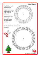 Caesar Cipher Christmas Activity Coding Decode With Wheel and Answers ...