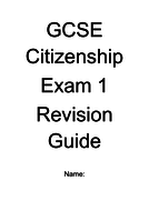 Edexcel GCSE Citizenship Paper 1 Revision guide | Teaching Resources