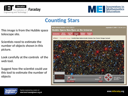 Counting stars using estimation | Teaching Resources