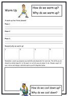 GCSE PE - Edexcel - Warm-Up &amp; Cool Down - Worksheet | Teaching Resources