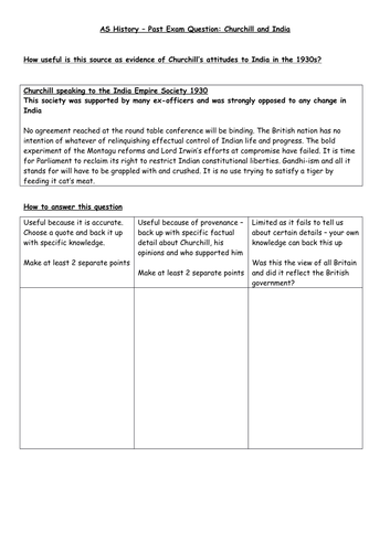 Churchill and India -for OCR A Level History