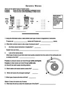 Earthquakes and Seismic waves | Teaching Resources