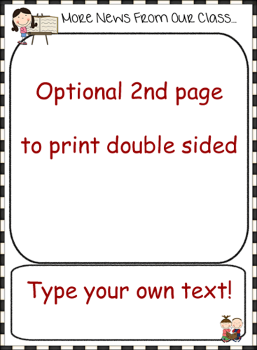 Newsletter Template Editable Teaching Resources