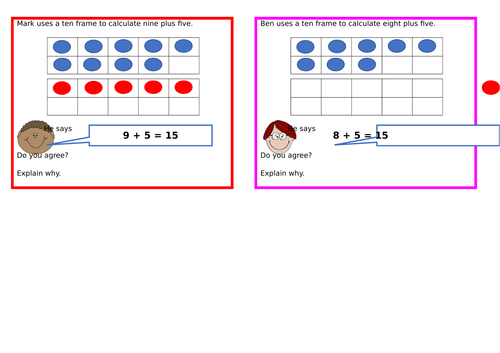 Adding by making 10, Spring block 1, year 1