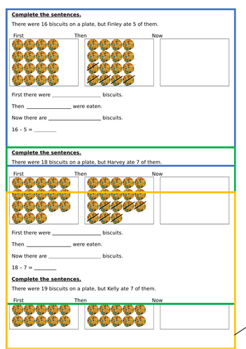 Subtraction - not crossing 10, year 1, Spring block 1