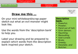 Free Lesson Creative Writing Aqa Language Paper 1 Question 5