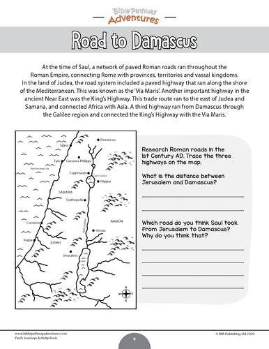 Paul's Journeys Activity Book | Teaching Resources