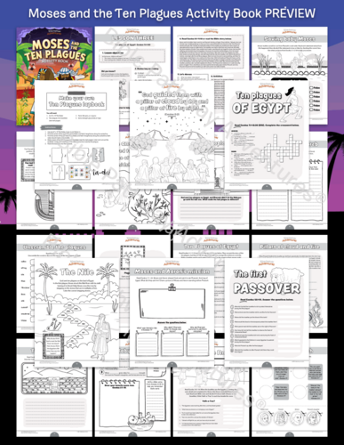 Moses and the Ten Plagues Activity Book and Lesson Plans | Teaching ...