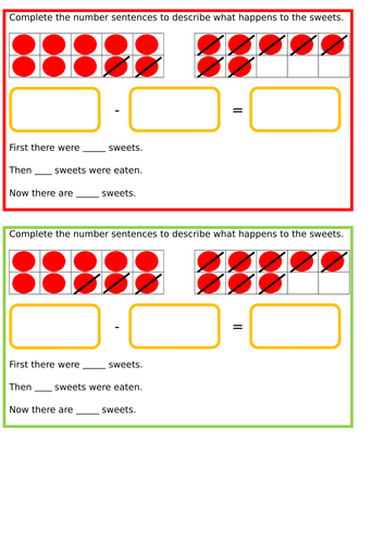 Subtraction crossing ten part 2, Year 1, Spring Block 1.