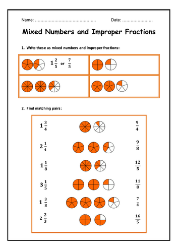 Mixed Numbers and Improper Fractions