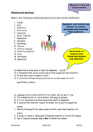 RHETORICAL DEVICES WORKSHEETS | Teaching Resources