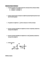 Gradient, Straight Line Equation, Y and X Intercepts ...