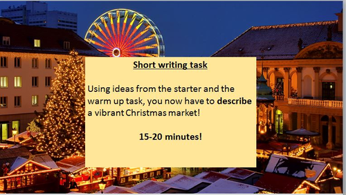 description of a christmas market essay