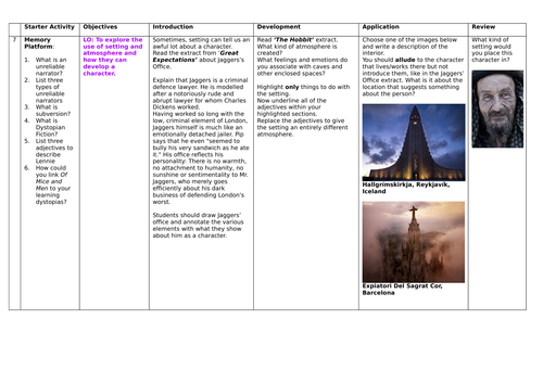 Lesson 7 Imaginative Writing: Setting - The Hobbit