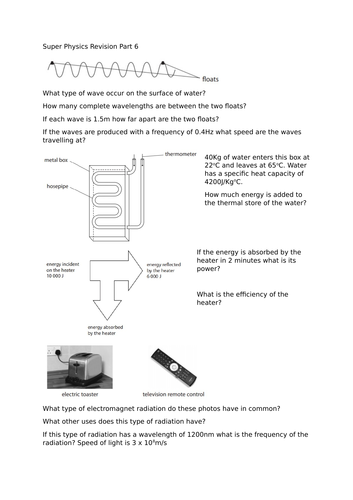 AQA 9-1 Physics Super Revision. Part 6