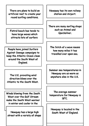 A Tourist's World Lesson 5 - Newquay Assessment