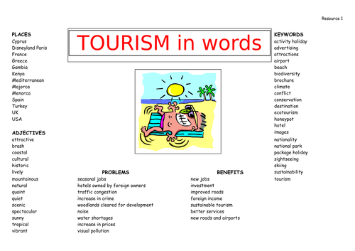 tourist facility other words