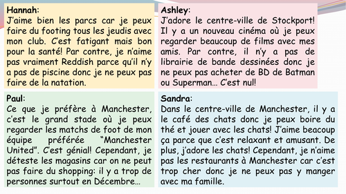 Year 8 French My Town Advantages And Disadvantages Teaching Resources