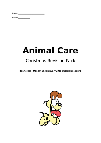 Animal Care Unit One Section A Revision Questions
