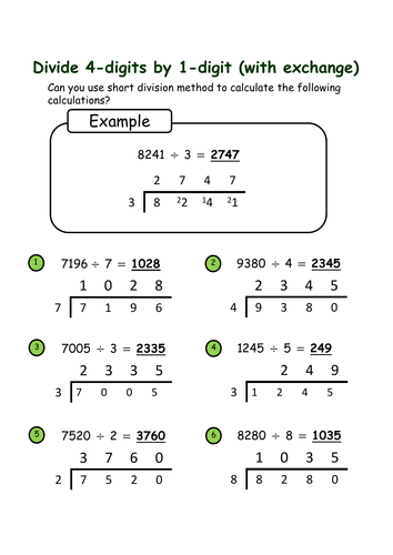 multiplication and division year 5 homework