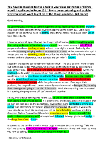 how to write a speech gcse paper 2