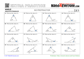 Angles In A Triangle Extra Practice