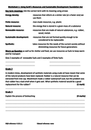 gcse chemistry topic 10 new spec worksheet using earths