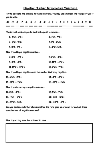 negative number problem solving year 6