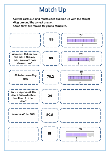 Year 6 - Percentages - Spring week 4 – missing values, percentage