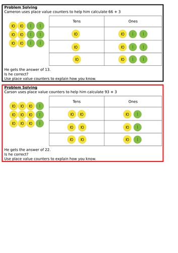 Divide 2-digit by 1-digit numbers part 1, Year 3, Spring Block 1.