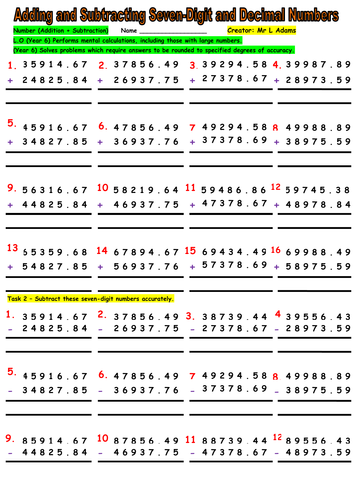 Addition And Subtraction 5 Differentiated Activity Sheets Key Stage 