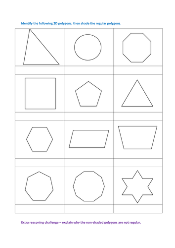 Identify 2D polygons (including regular and irregular - Answers ...