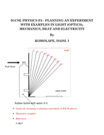 igcse physics experiments