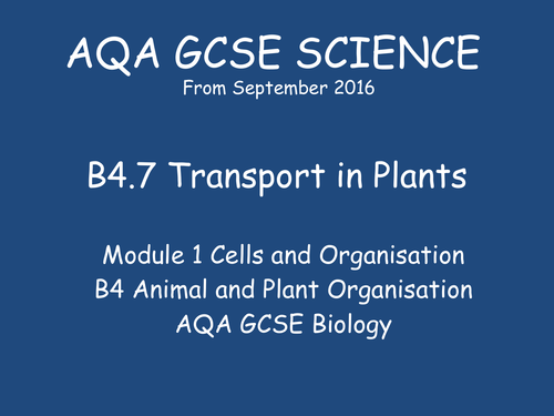 NEW GCSE Biology - B4 Organisation in Animals and Plants | Teaching ...