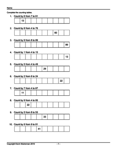 1000 questions Counting Patterns Mathematics KS2 Calculator Use