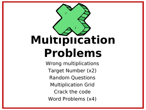 Multipication Problems - PowerPoint