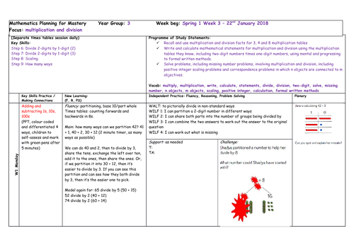 White Rose Year 3 - Spring (Block 1 - Multiplication and Division)