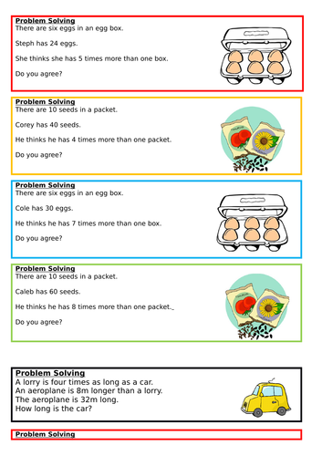 Scaling unit, from multiplication and division, Spring Block 1, Year 3