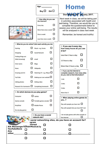 internet-usage-questionnaire-teaching-resources