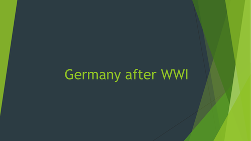 Germany After WWI 1918 - 1923