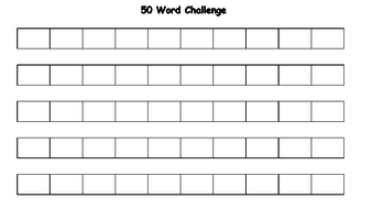 50 Word Writing Challenge | Teaching Resources