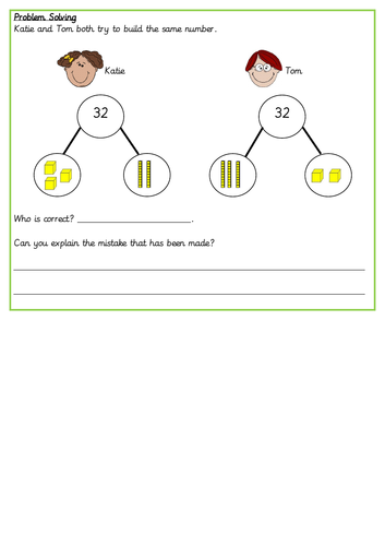 problem solving tens and ones