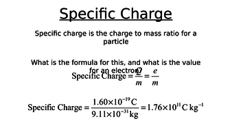 specific charge of proton is equal to