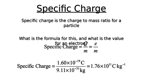 A Level Turning Points In Physics Specific Charge Of The Electron